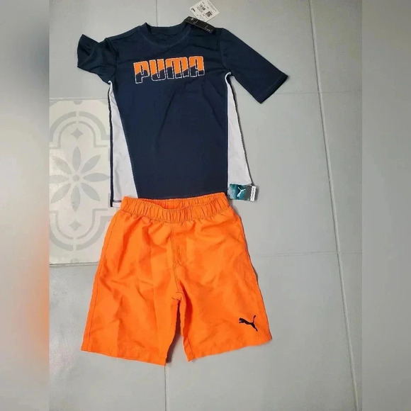 Puma rash guard swim Shorts And Top - Picture 3 of 8